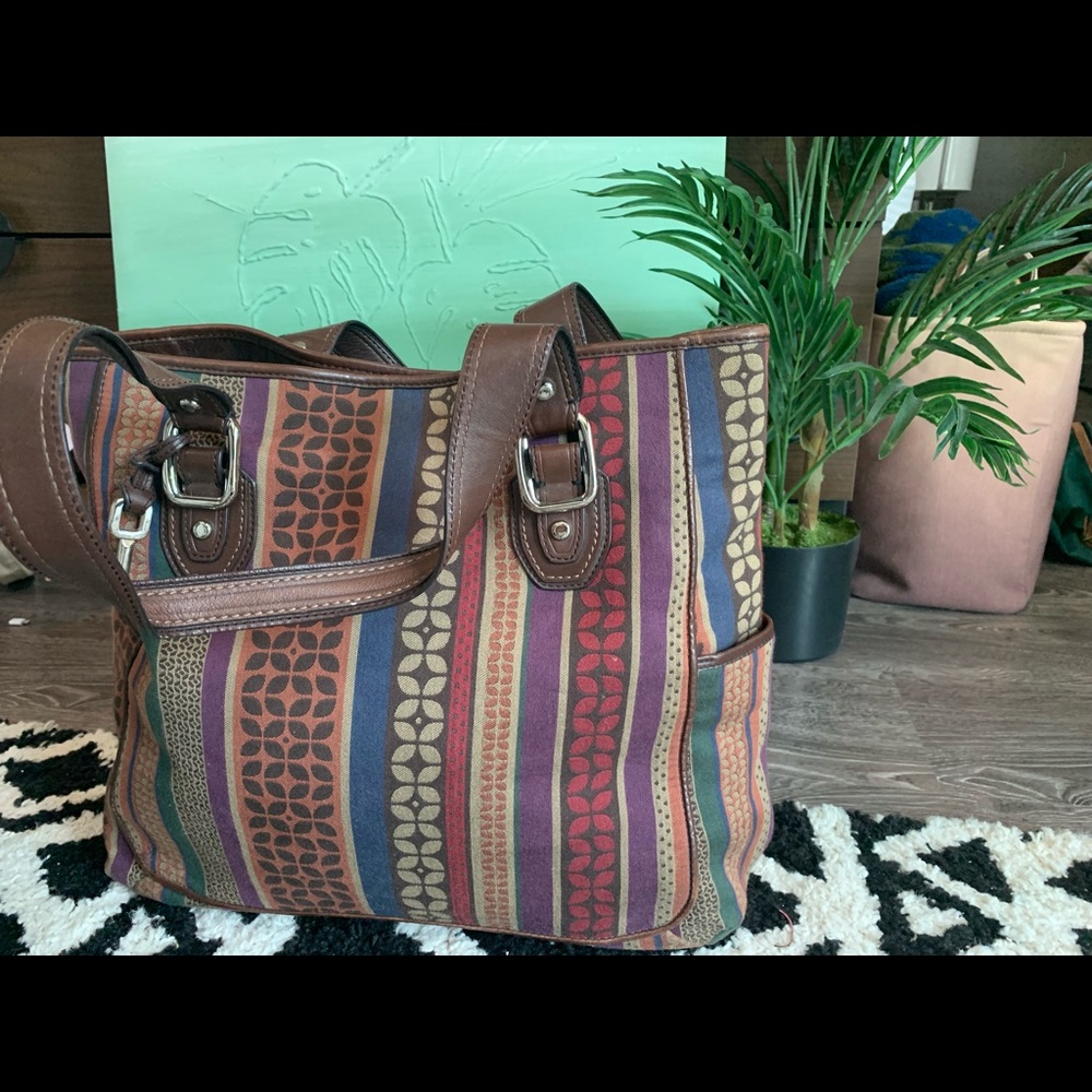 Fossil Boho Patterned Tote Bag – Spacious Everyday Carryall